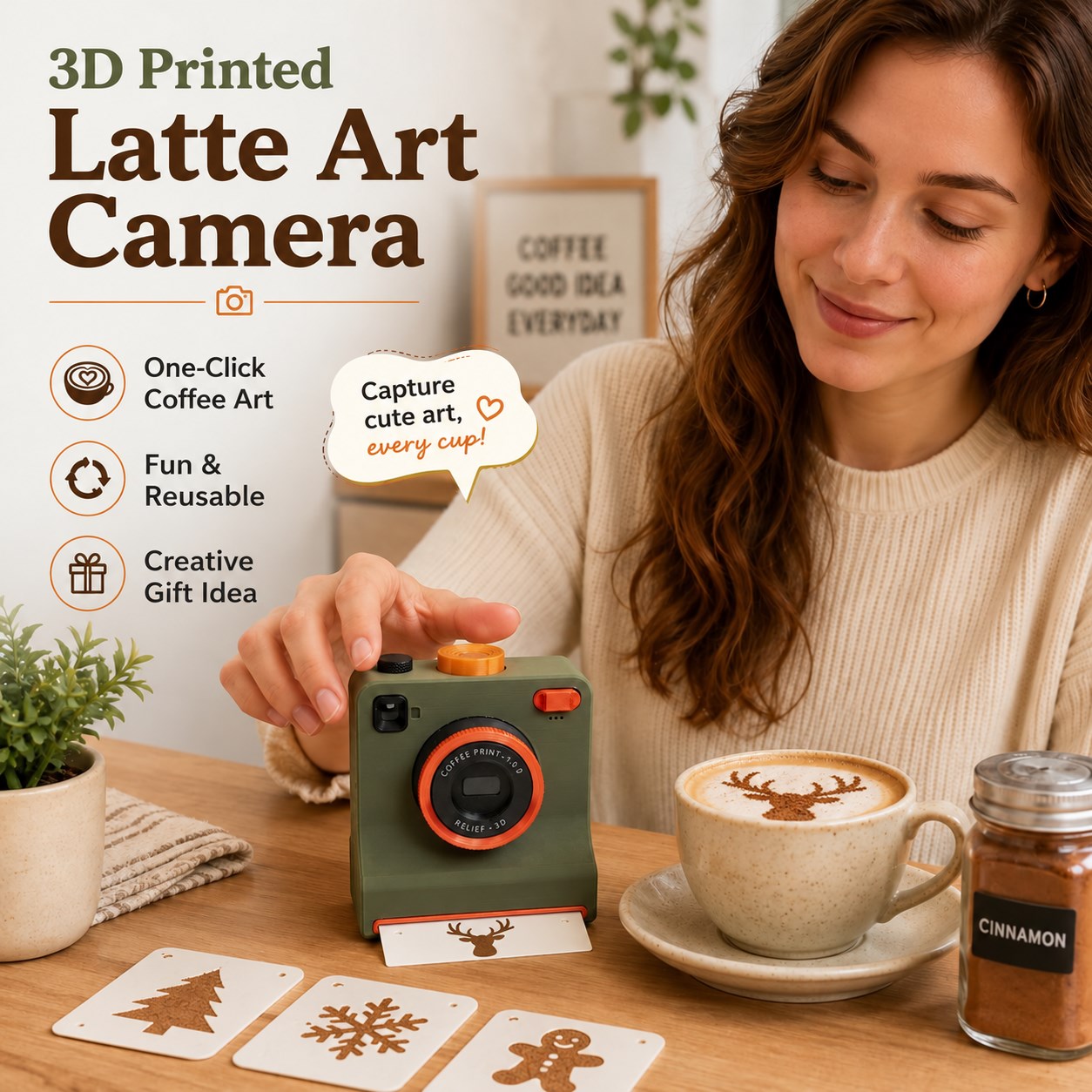 Christmas latte art camera image 8