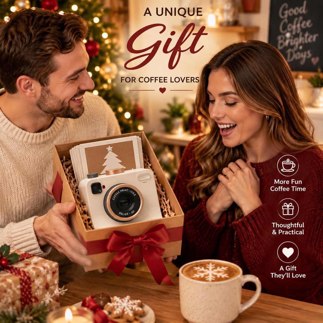 Christmas latte art camera image 9