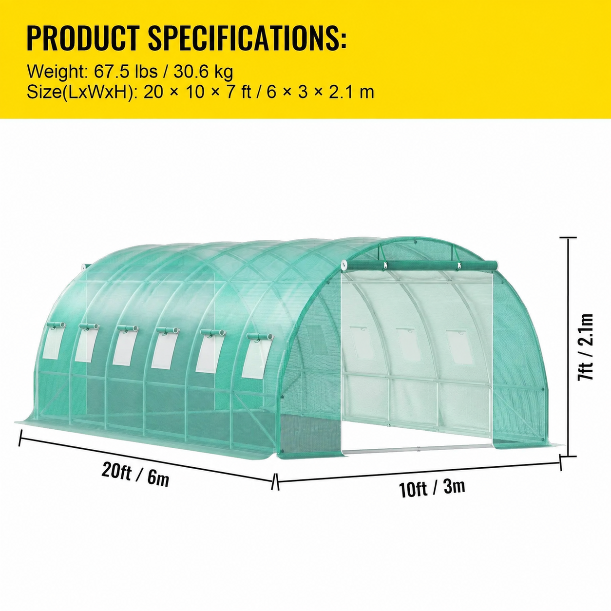 Walk-in tunnel greenhouse product image