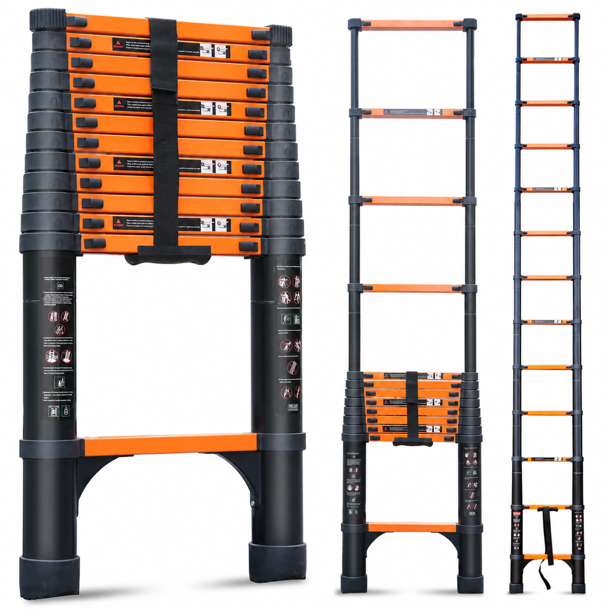 Telescopic aluminum ladder product views