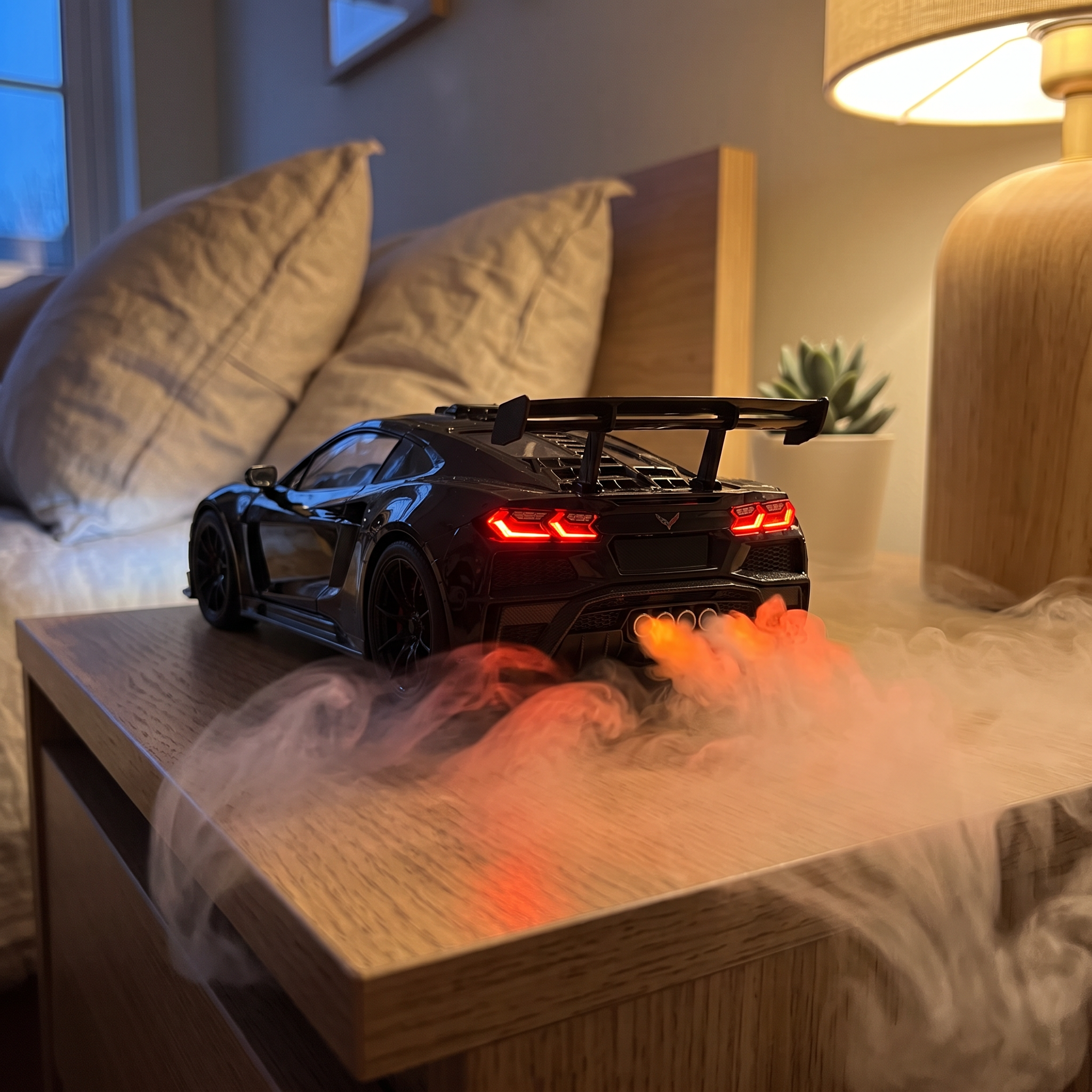Motor Scent Black Corvette Z06 desk humidifier