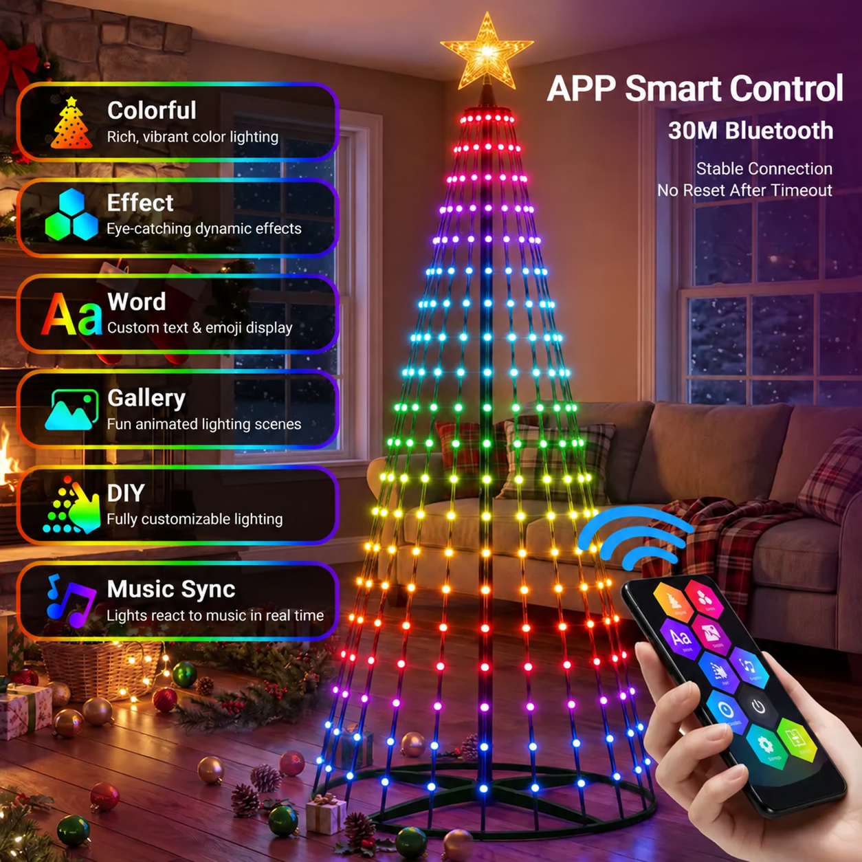 HOODINK smart Christmas tree lights product image 2