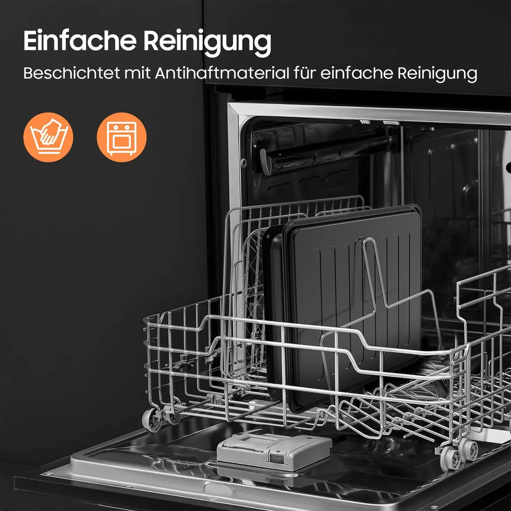 Friggitrice ad aria 23L a doppia zona, doppia porta con finestra, 15 programmi, touch LED, parete rimovibile, 2200 W