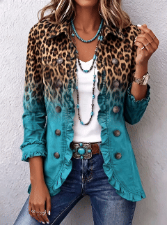 🤲LAST DAY SAVE 49% ⏰Boho-chic Floral Embroidered Utility Ruffled Trim Jacket