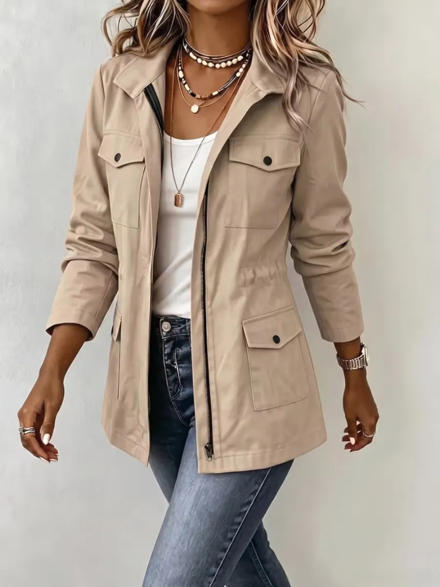 🤲LAST DAY SAVE 49% ⏰Casual Safari Anorak Jacket Zip Up Military Coat with Pockets
