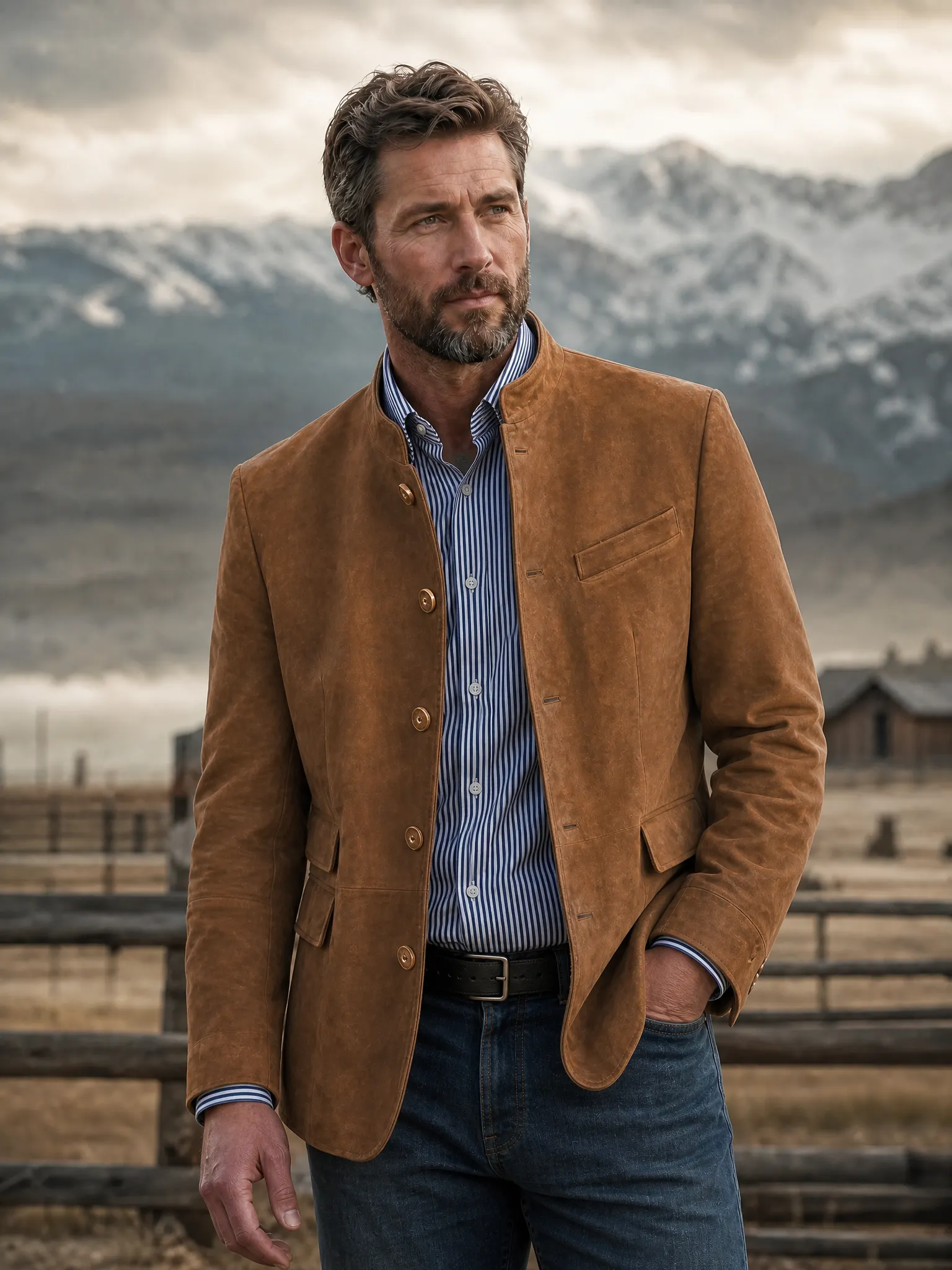 Yellowstone Series Men's Vintage Leather Jacket