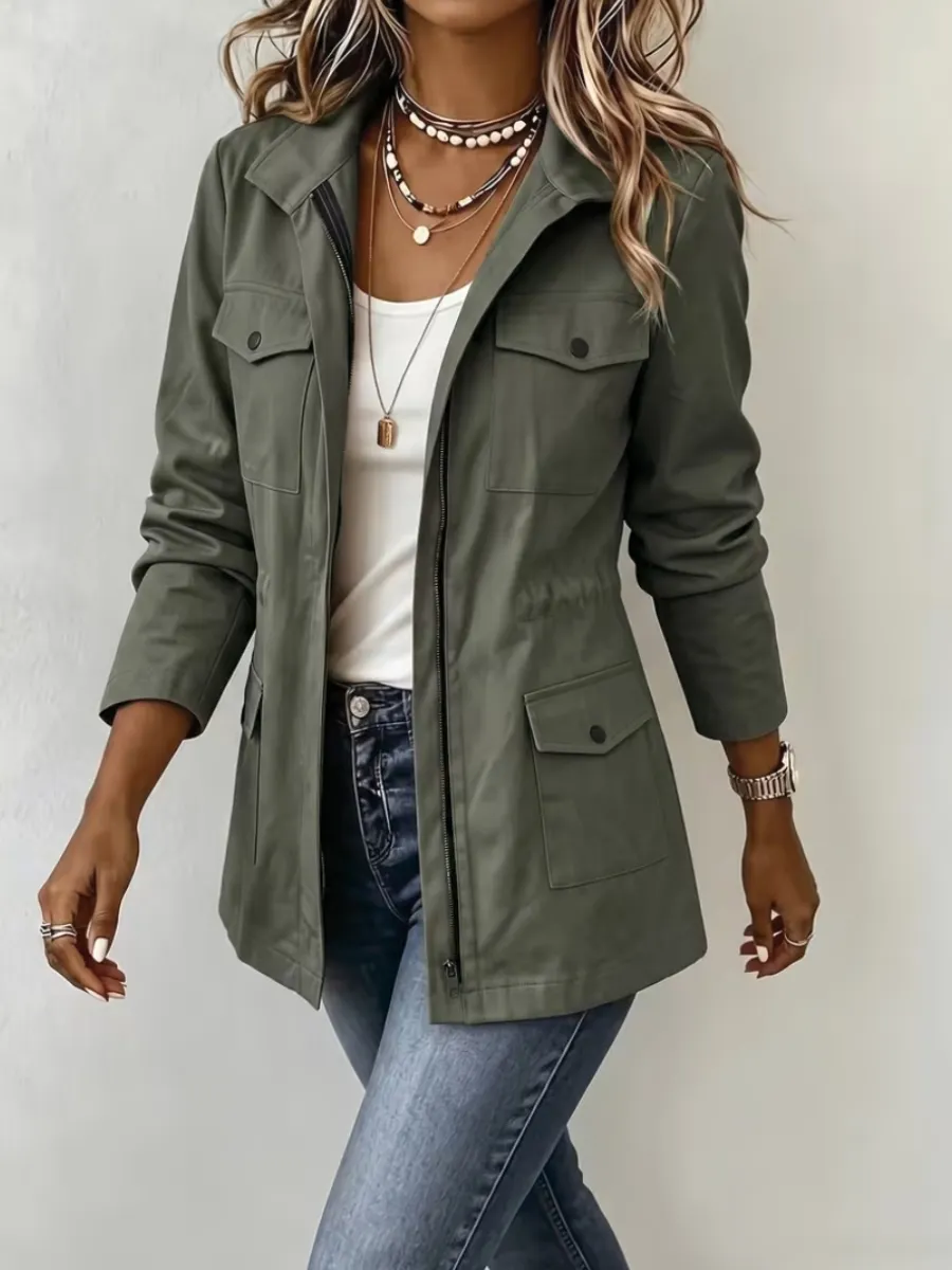 🤲LAST DAY SAVE 49% ⏰Casual Safari Anorak Jacket Zip Up Military Coat with Pockets