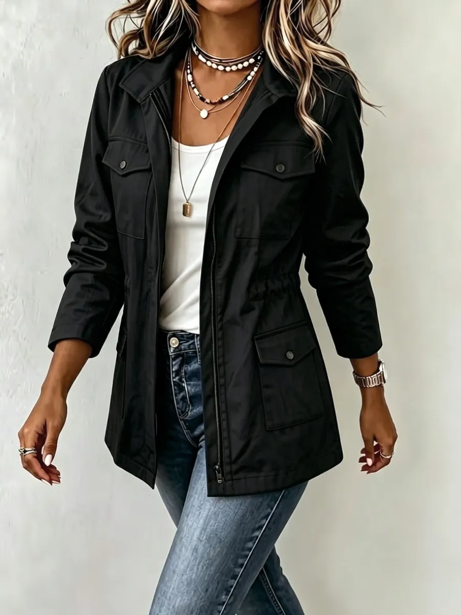 🤲LAST DAY SAVE 49% ⏰Casual Safari Anorak Jacket Zip Up Military Coat with Pockets