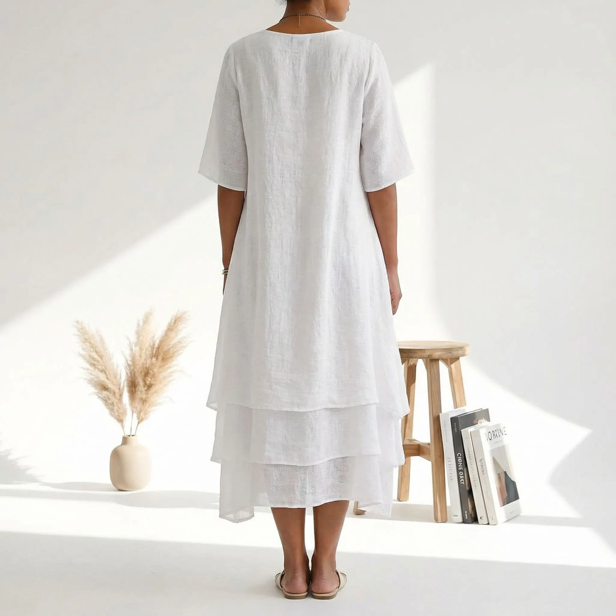 Dress with luxurious drape
