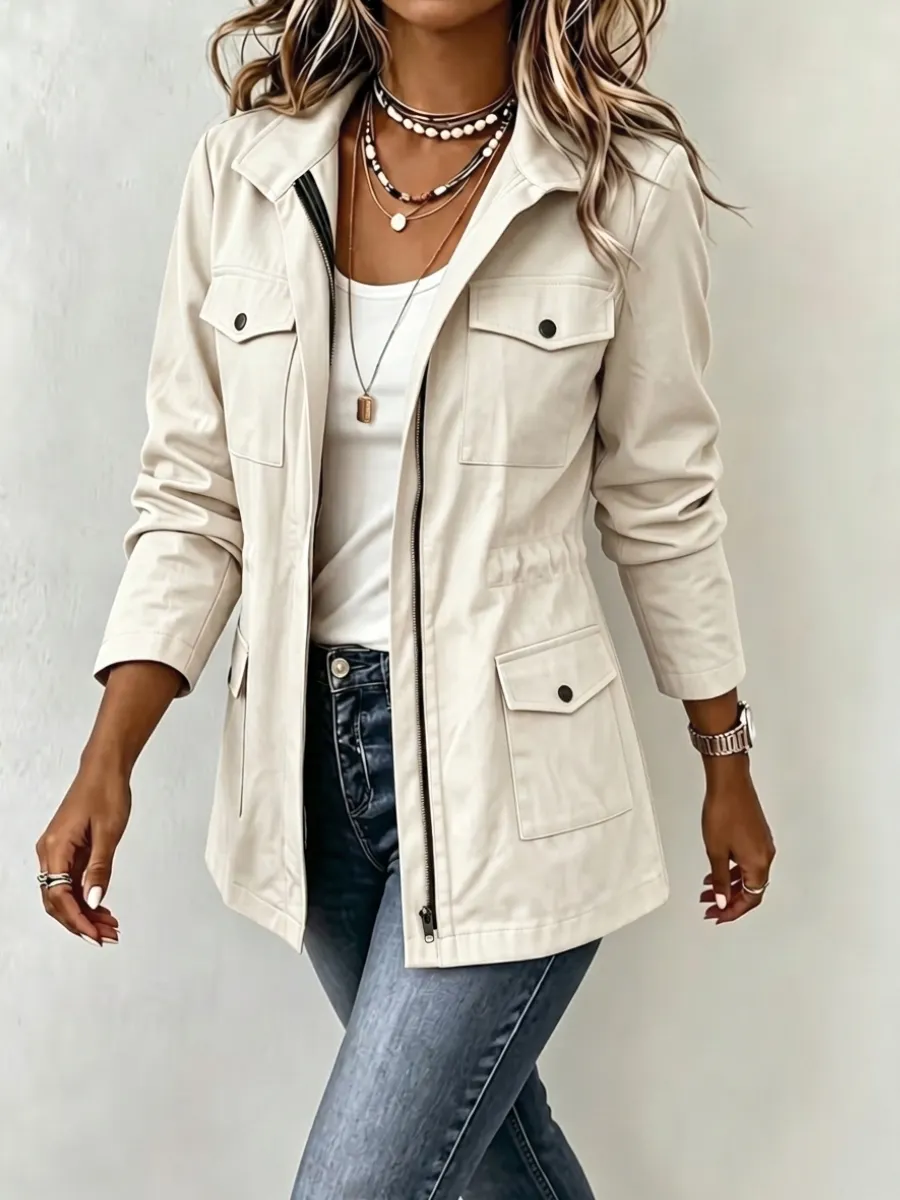 🤲LAST DAY SAVE 49% ⏰Casual Safari Anorak Jacket Zip Up Military Coat with Pockets