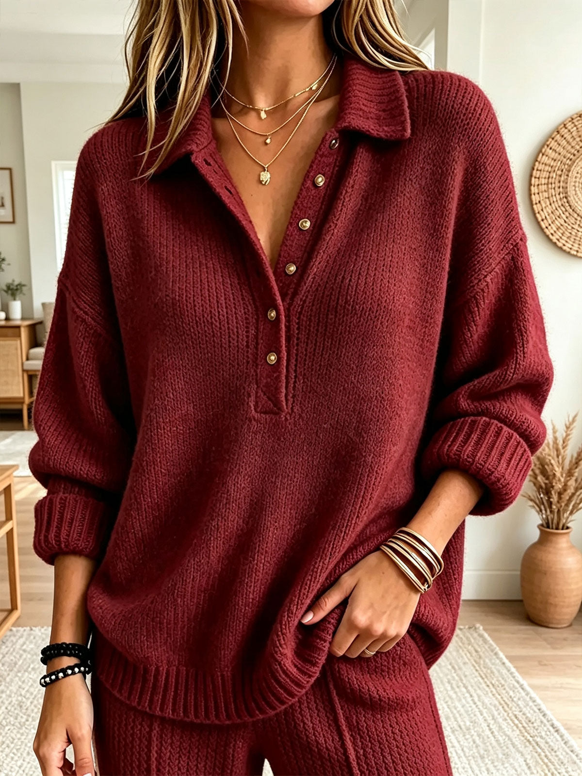 🤲LAST DAY SAVE 49% ⏰Women Boho Fringe V‑Neck Puff Long Sleeve Blouse Top