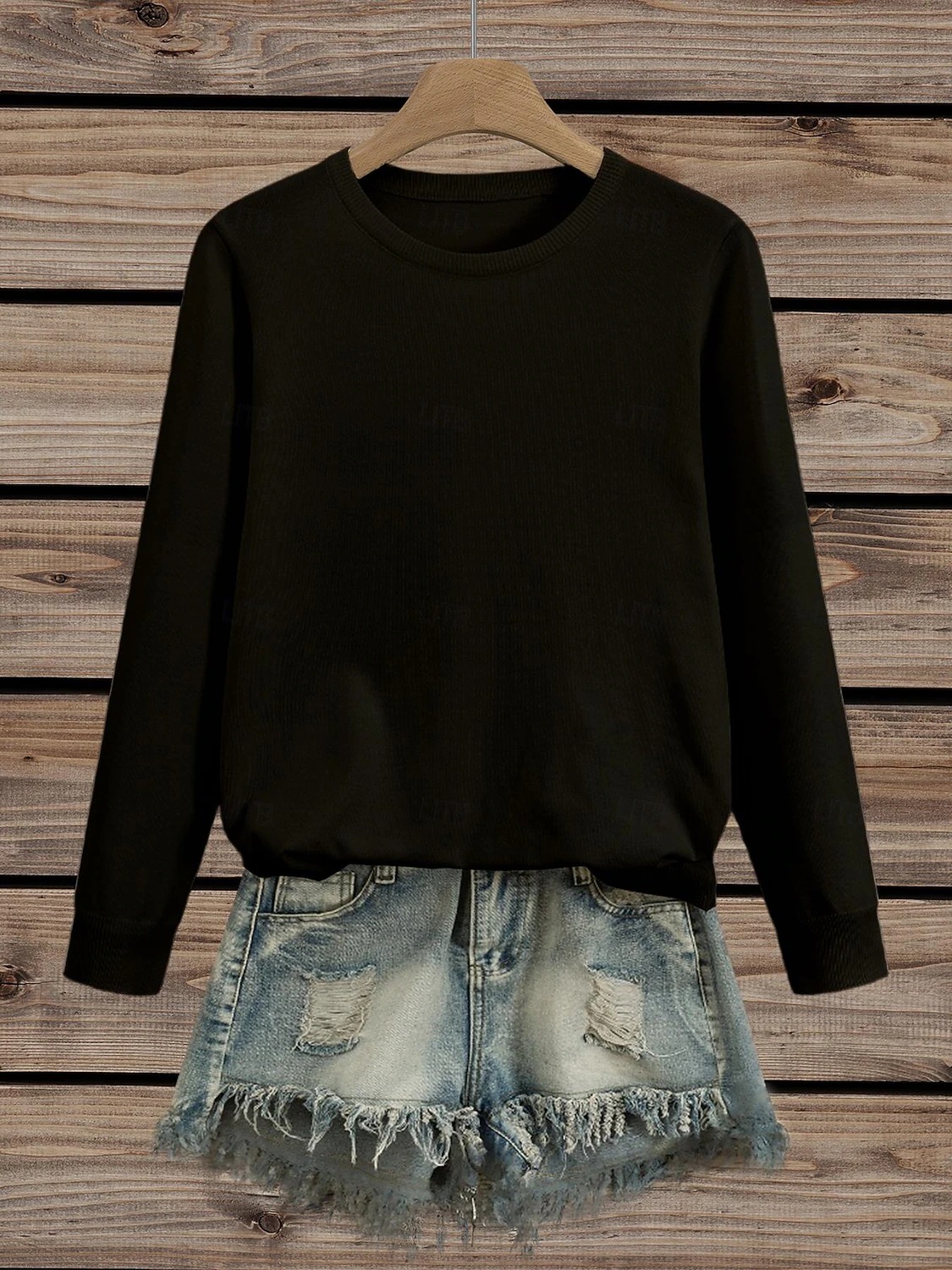 Women's Classic Crewneck Knit Sweater – Casual Long Sleeve Pullover for Everyday Wear