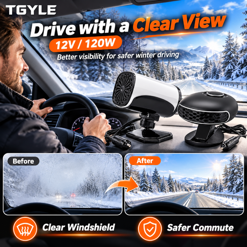 🔥LAST DAY SALE 49% OFF - Portable Car Heater Defroster with 360-Degree Rotating Base