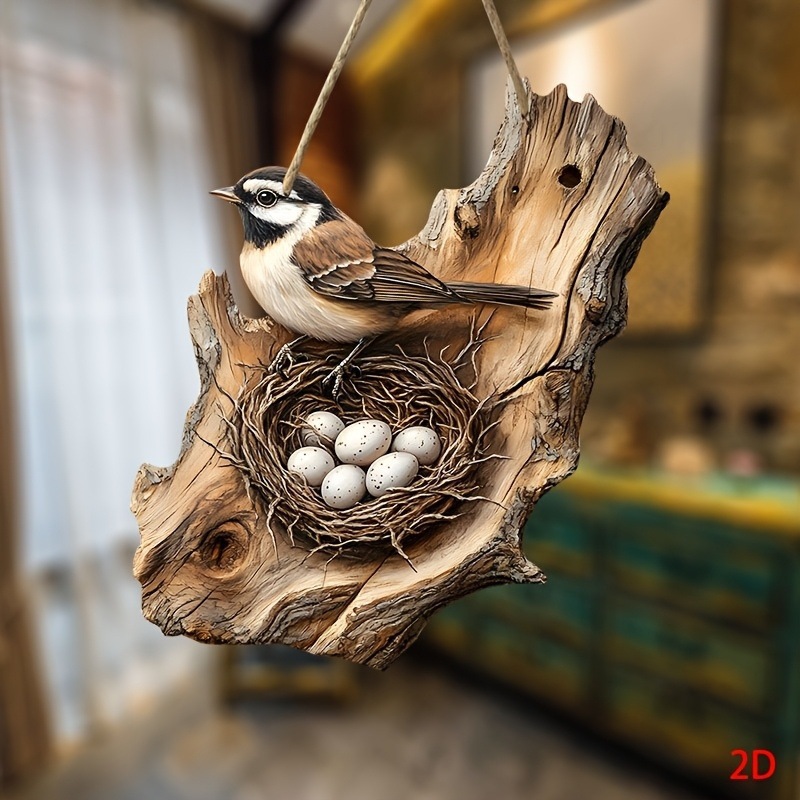 Whimsical Wooden Bird Wall Art