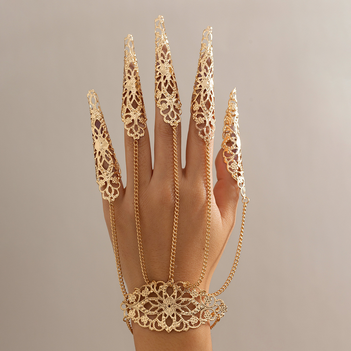 Gothic Claw Ring Bracelet