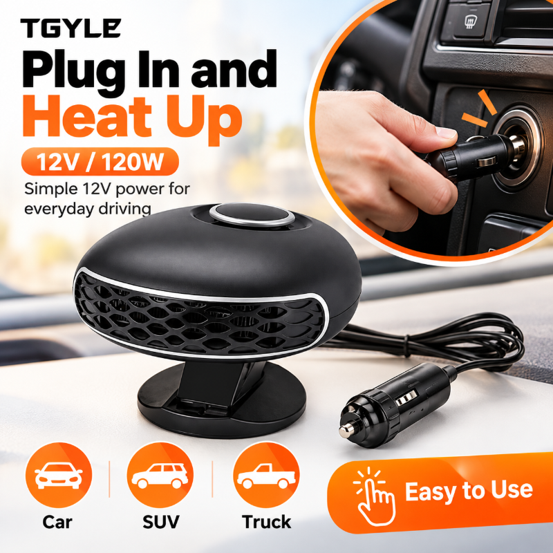 🔥LAST DAY SALE 49% OFF - Portable Car Heater Defroster with 360-Degree Rotating Base
