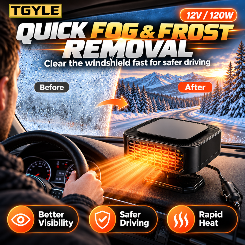 🔥LAST DAY SALE 49% OFF - Portable Car Heater Defroster with 360-Degree Rotating Base