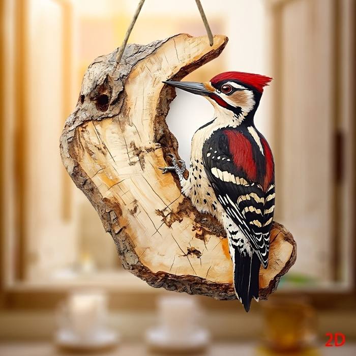 Woodpecker bird wall hanging