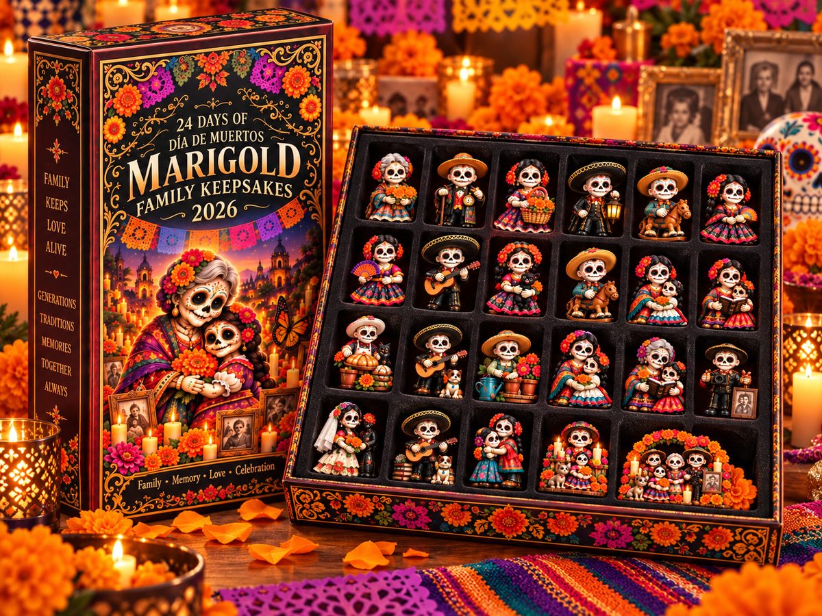 Open gift box tray display