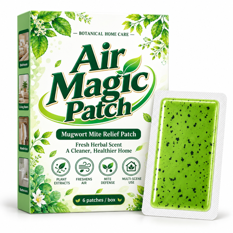 🌿 Buy 1 Get 1 Free - Mugwort Mite Repellent Patches ✨Long‑Lasting Home Mite Deterrent Patch, Natural Herbal Mite Control for Closet Bed Sofa, 6 Patches Per Pack