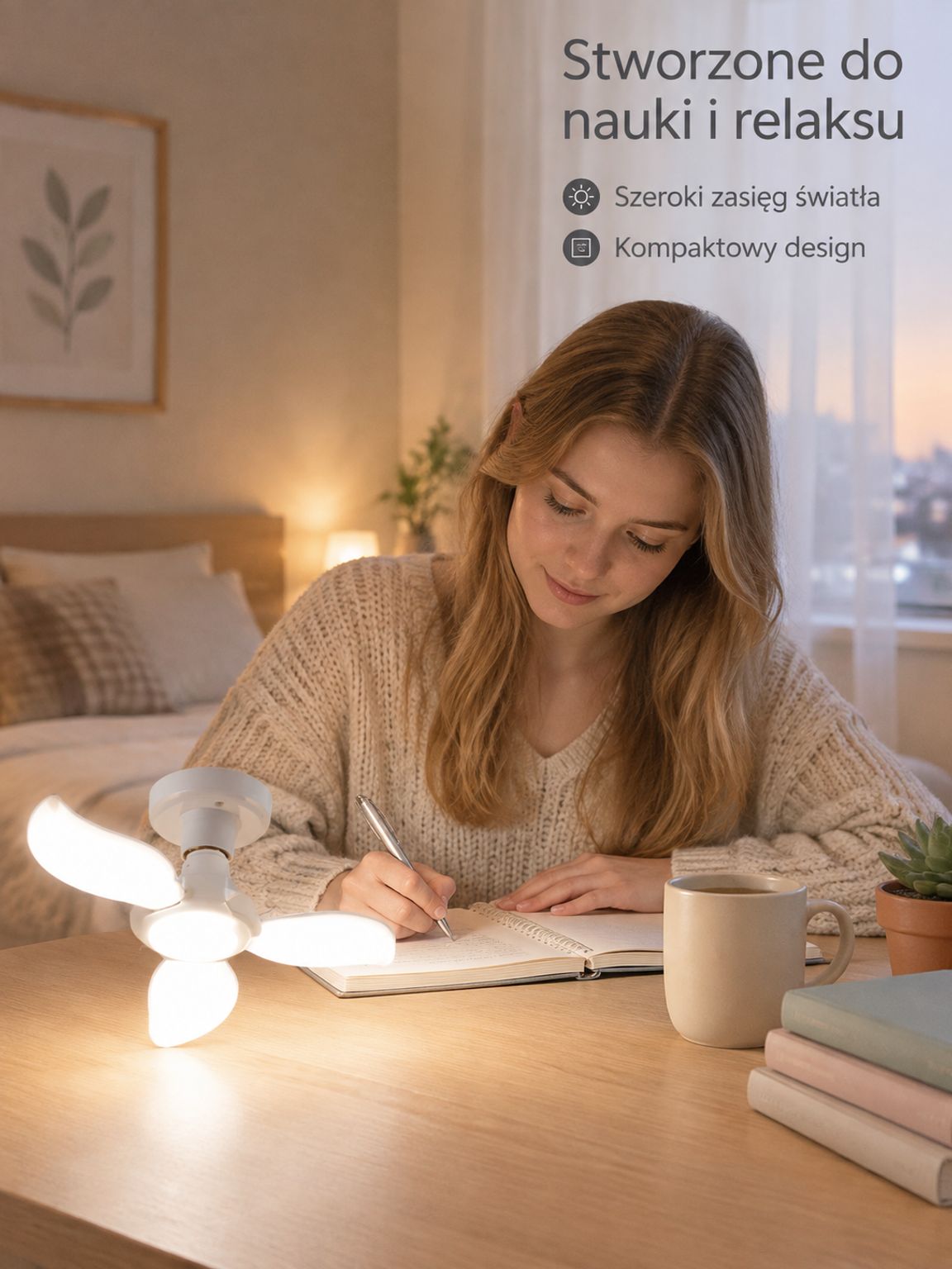 Kreatywna składana lampka biurkowa w kształcie mango