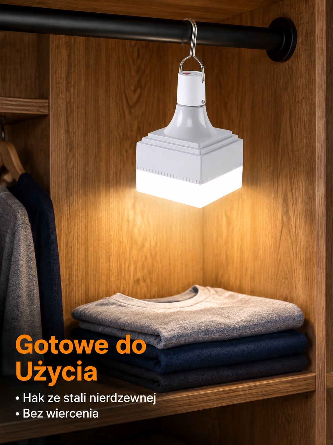Wielofunkcyjna, ładowalna lampa LED awaryjna