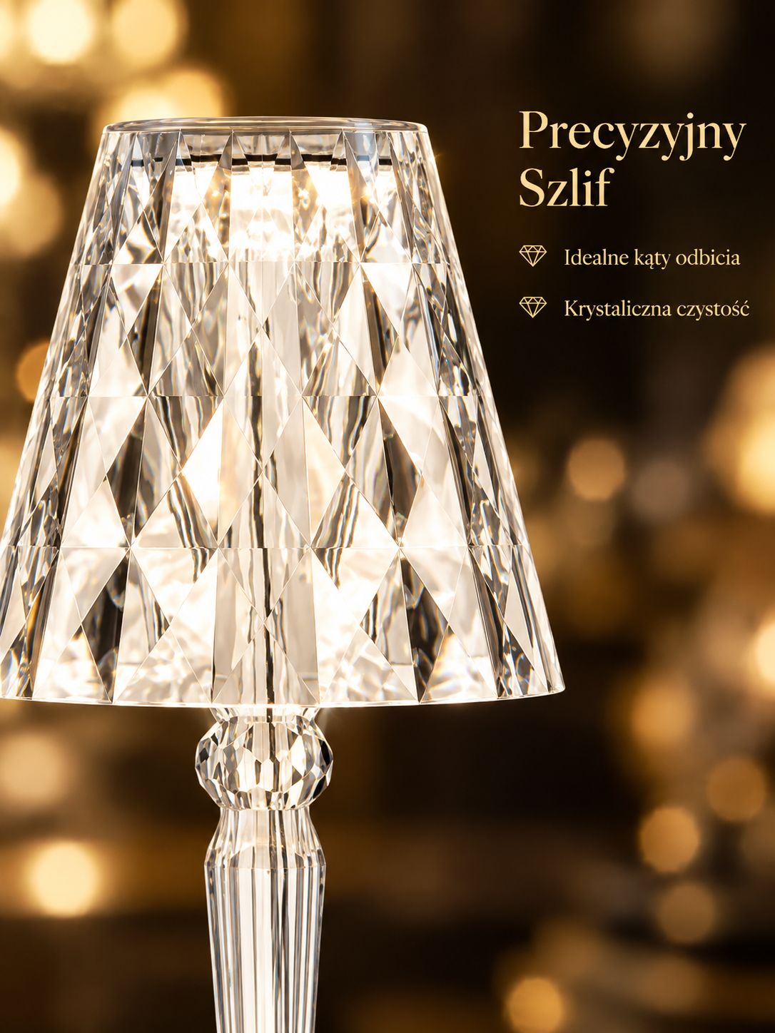 Lampa stołowa Crystal Diamond Ambient