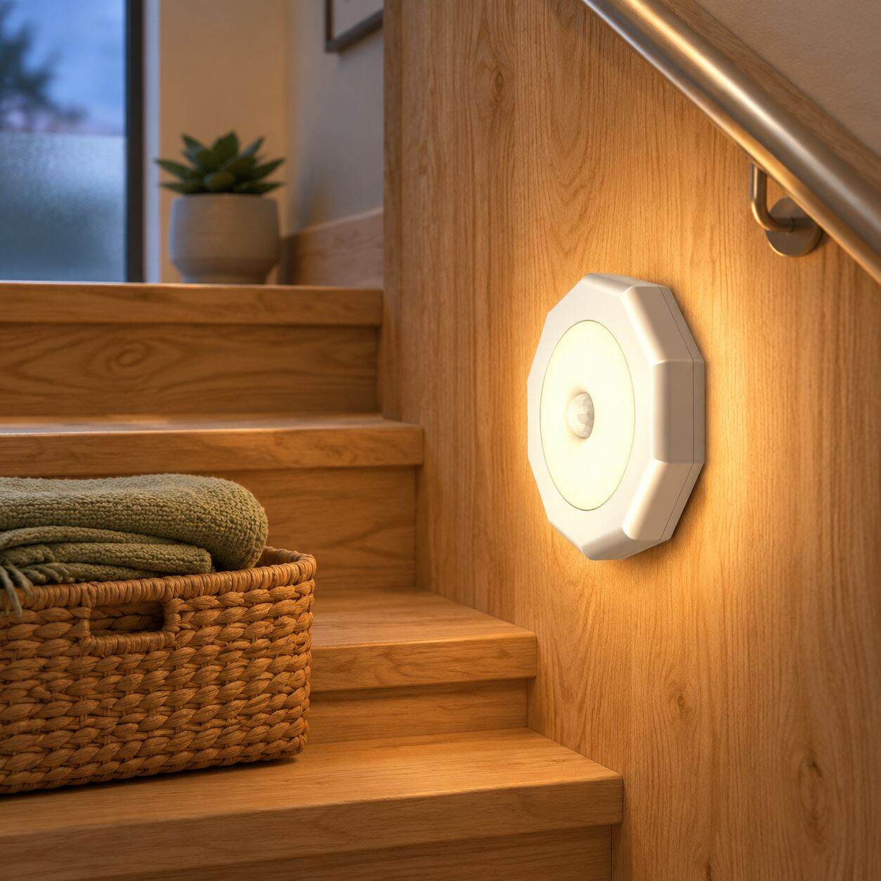 Inteligentna lampa ścienna z detektorem ruchu