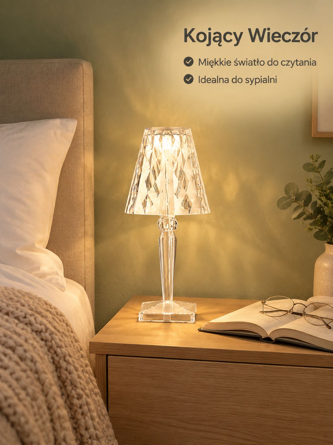 Lampa stołowa Crystal Diamond Ambient