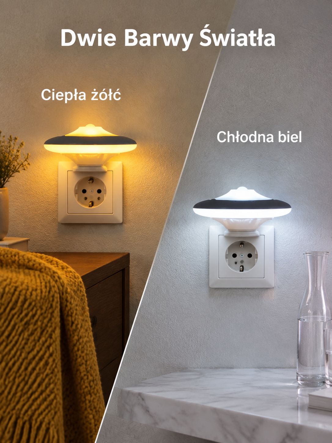 LED-owa nocna lampka z czujnikiem ruchu