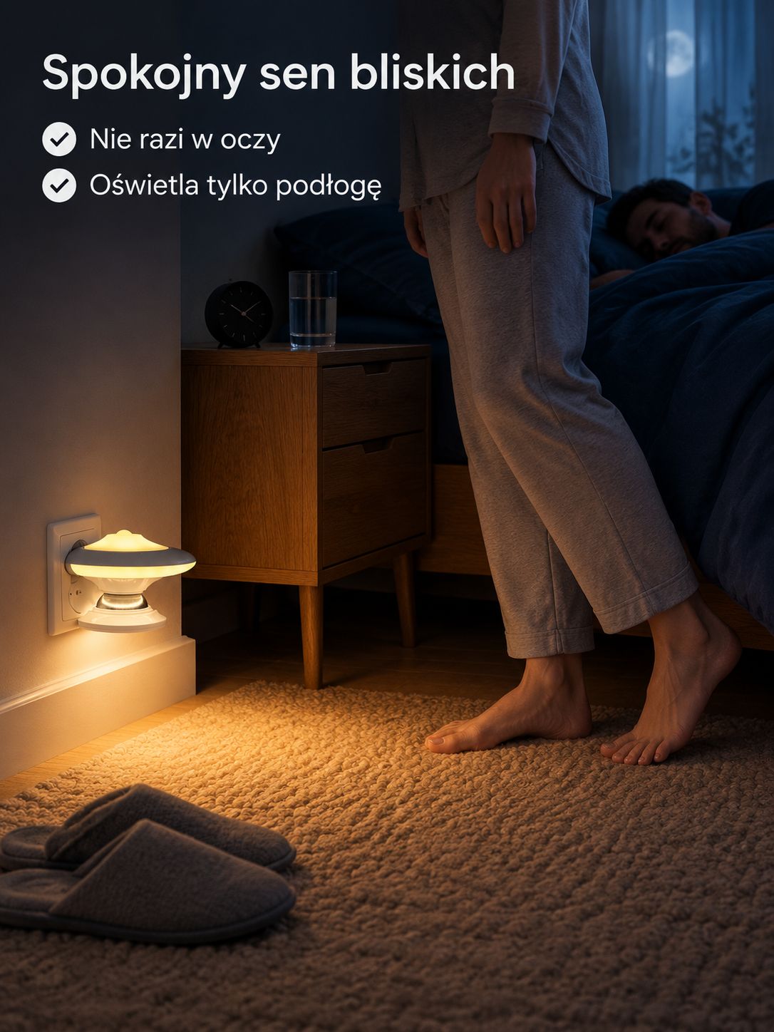 LED-owa nocna lampka z czujnikiem ruchu