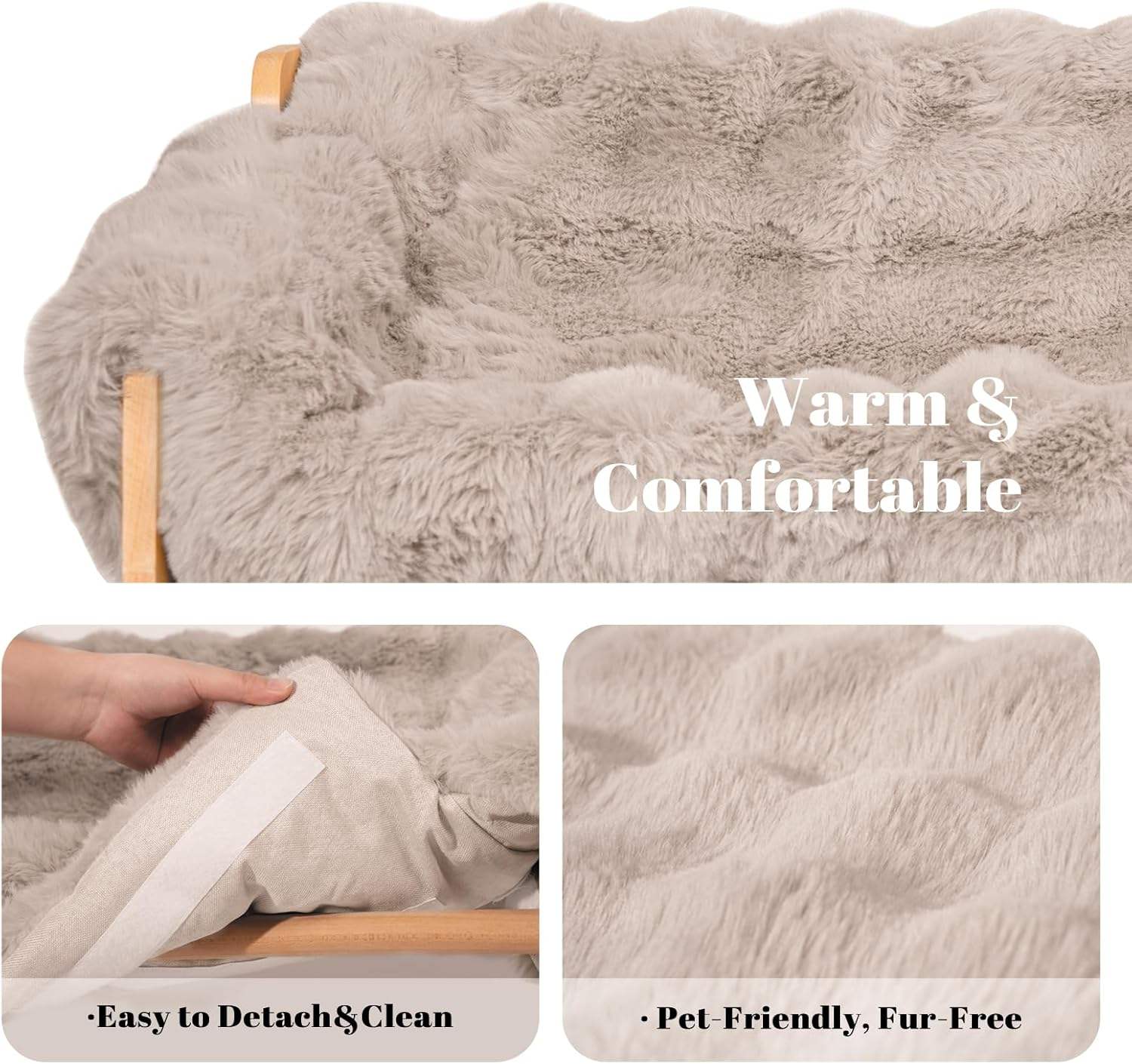 Luxury Elevated Solid Wood Cat Couch Bed