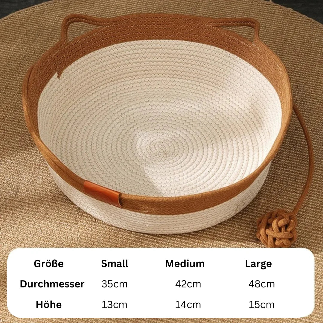 Handwoven Cotton Rope Cat Bed 