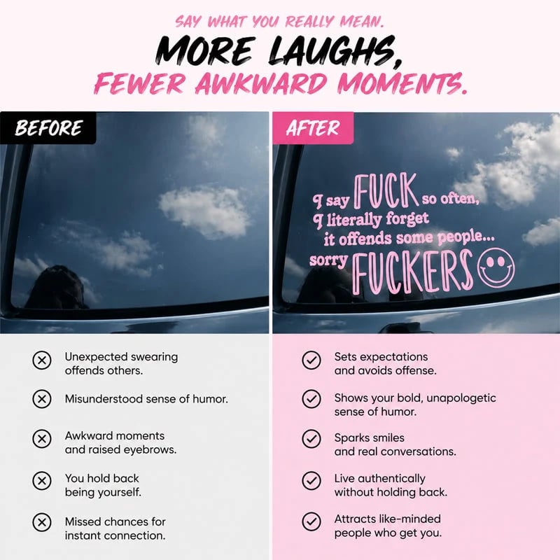 😈🖤 "I Say F*ck SO OFTEN" Funny Car Decal