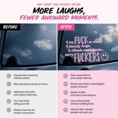 😈🖤 "I Say F*ck SO OFTEN" Funny Car Decal