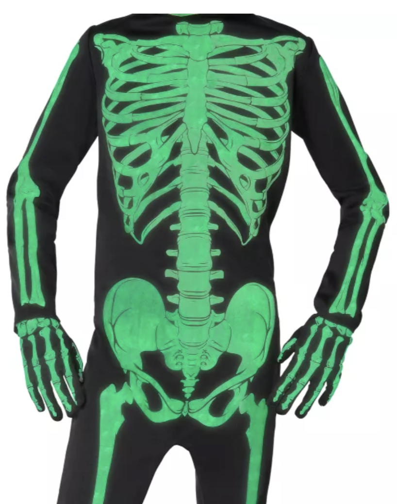 Déguisement squelette phosphorescent pour enfant