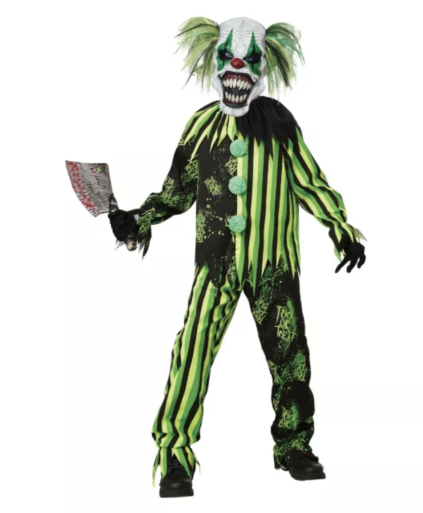 Déguisement de clown Chaos phosphorescent pour enfant