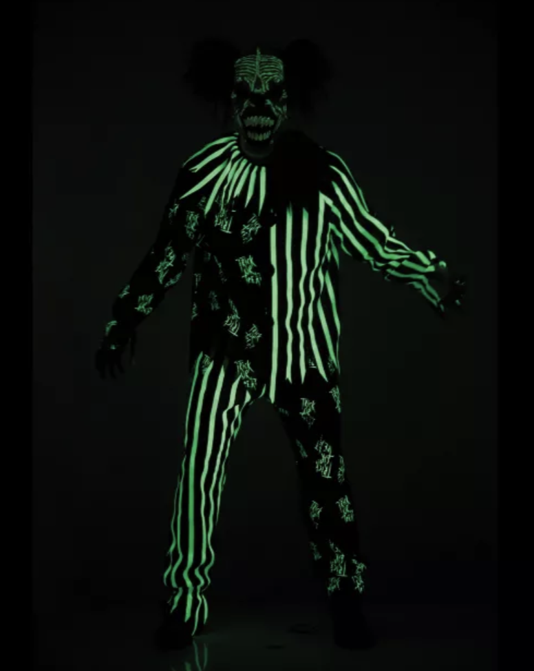 Déguisement de clown Chaos phosphorescent pour enfant