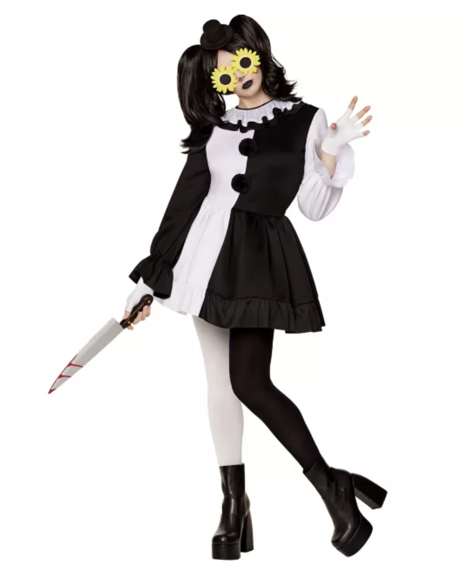 Déguisement robe de clown terrifiant pour adulte