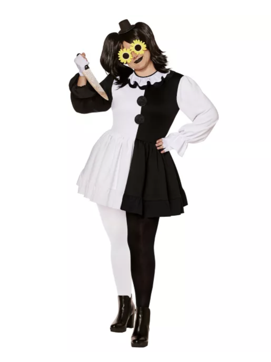 Déguisement robe de clown terrifiant pour adulte