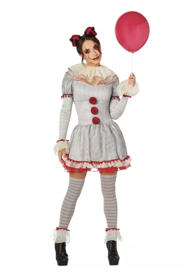 Déguisement robe de clown terrifiant pour adulte