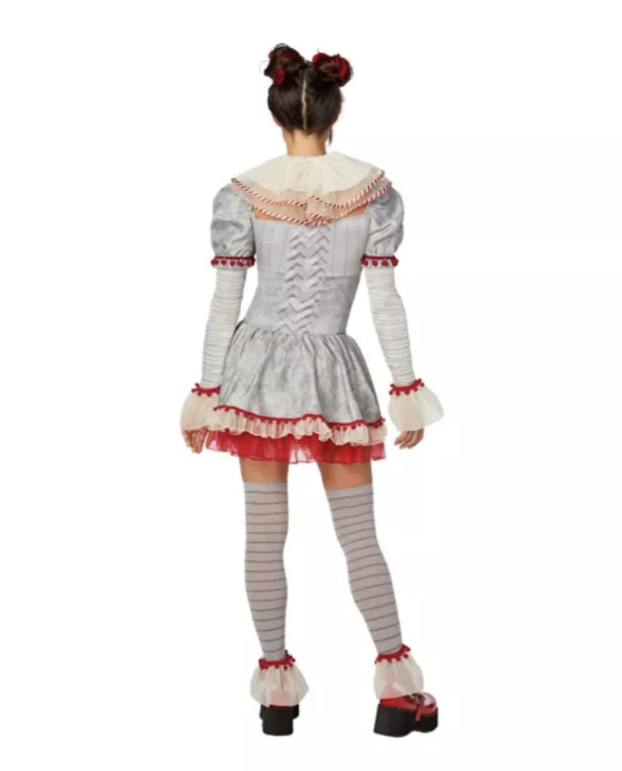 Déguisement robe de clown terrifiant pour adulte