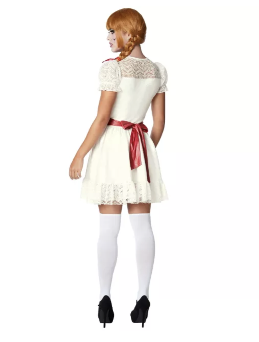 Déguisement robe de poupée terrifiante pour adulte