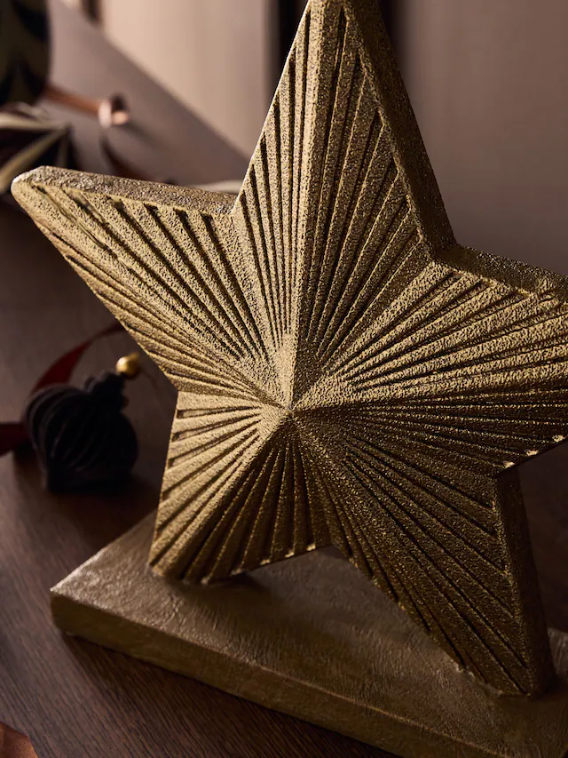 Décoration étoile dorée