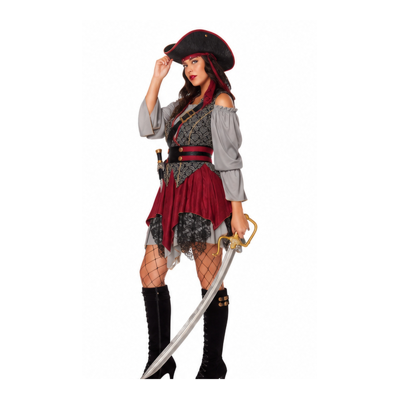 Déguisement pirate Castaway Cutie pour femme