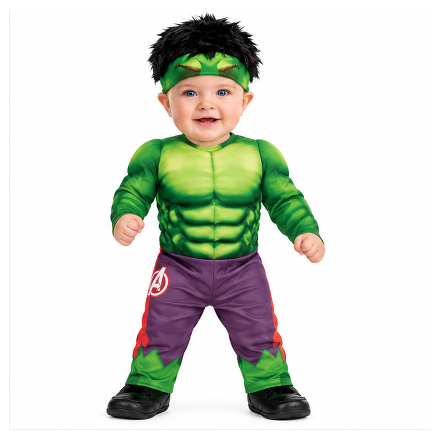 Déguisement combinaison Hulk pour bébé