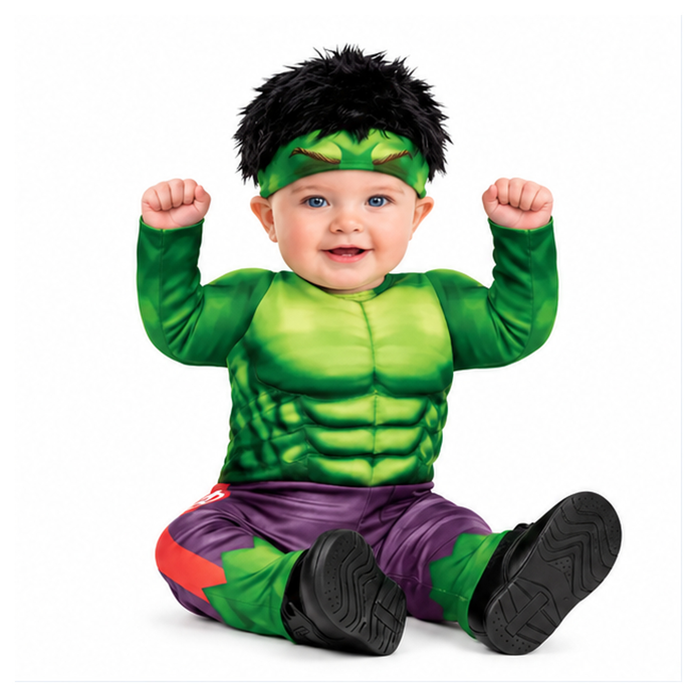 Déguisement combinaison Hulk pour bébé