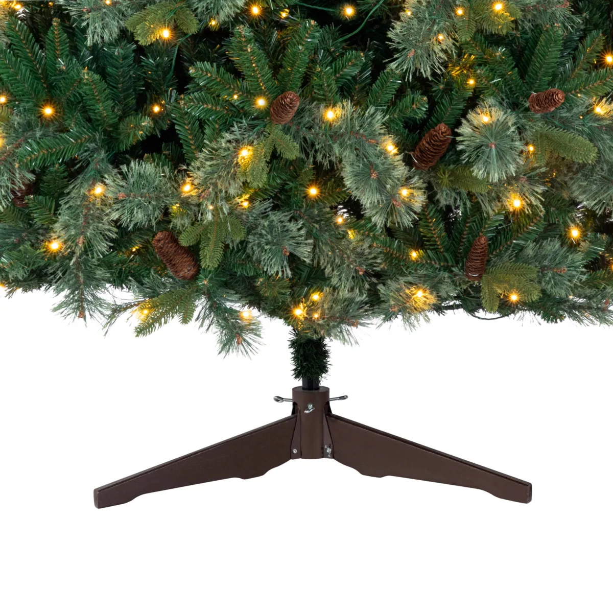 Sapin de Noël artificiel lumineux Everest – 210 cm, vert et LED blanc chaud