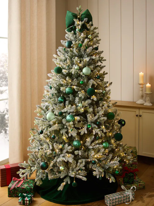 Lot de 50 boules de Noël vert forêt foncé incassables