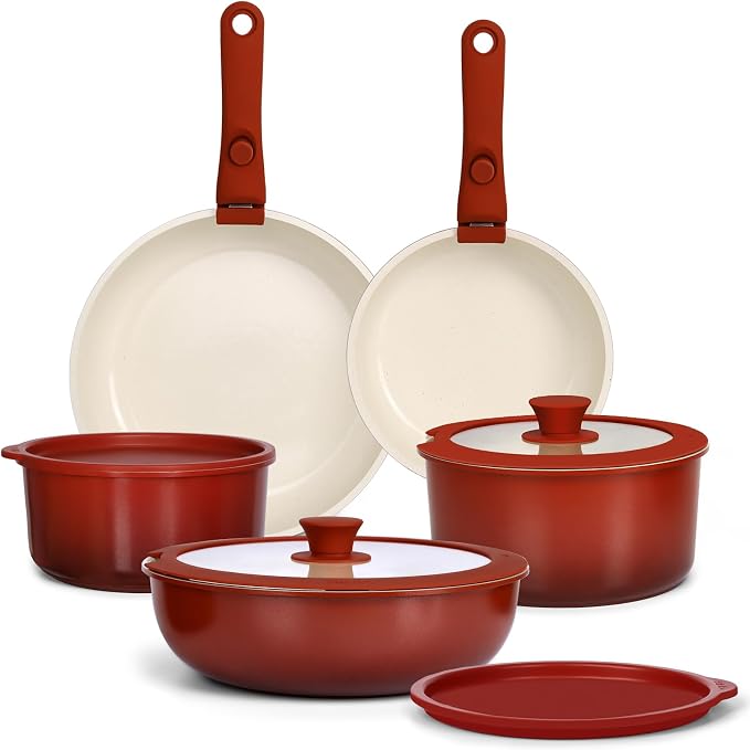 11PCS Pots and Pans Set Non Stick with Detachable Handle-Coolskitchenstore